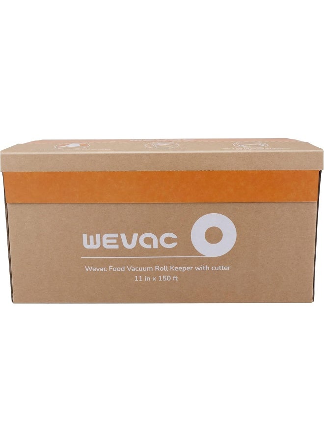 Wevac 11” x 150’ Food Vacuum Seal Roll Keeper with Cutter, Ideal Vacuum Sealer Bags for Food Saver, BPA Free, Commercial Grade, Great for Storage, Meal prep and Sous Vide - Image 5